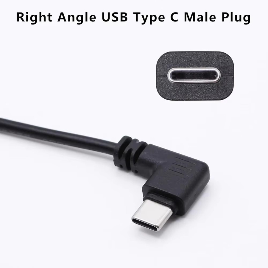 LMDAOO USB-C auf 2-Pin Blankkabel mit offenem Ende, 90-Grad-USB-Typ-C-Stecker, 2-Pin-Pigtail-Kabel für 5V DIY-Projekte, Schwarz - Bild 2