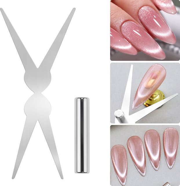 Full Beauty Cat Eye Magnet Set, 2 Stück, Schimmernd, Unisex - Bild 1