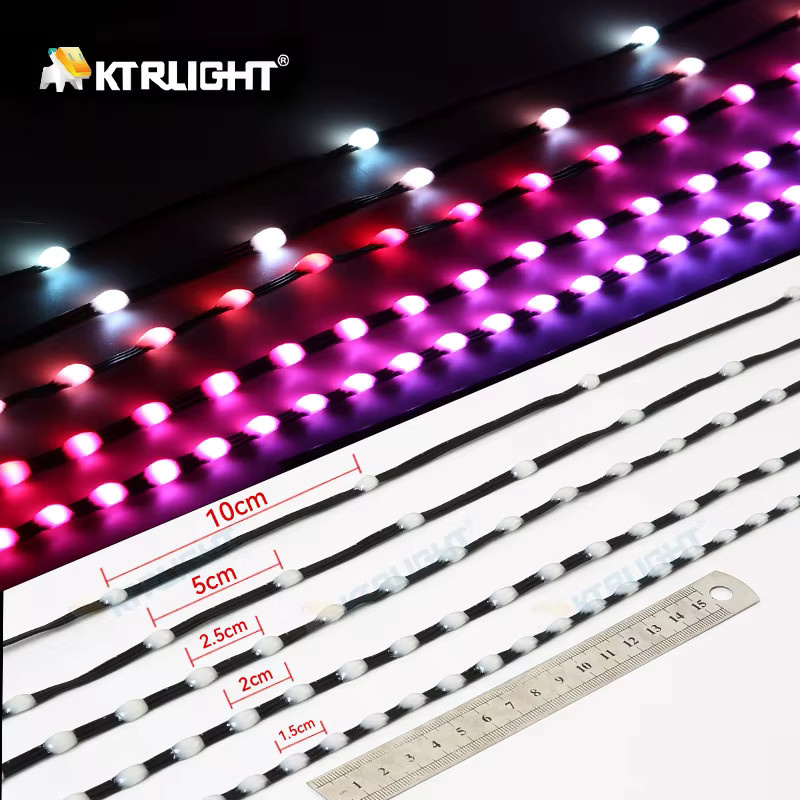KTRLIGHT RGBIC LED-Lichtvorhang WS2811 5V Außenbeleuchtung, wasserdicht und programmierbar, multicolor, zuschneidbar für Arduino und Raspberry Pi - Bild 5