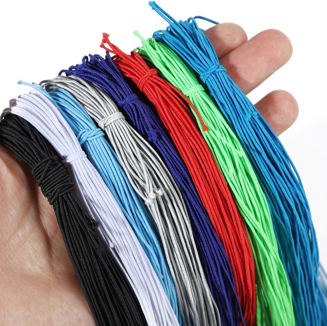 Geflochtene elastische Kordel, 0,8 mm, Perlenfäden, Stretch-Schnur - Bild 1