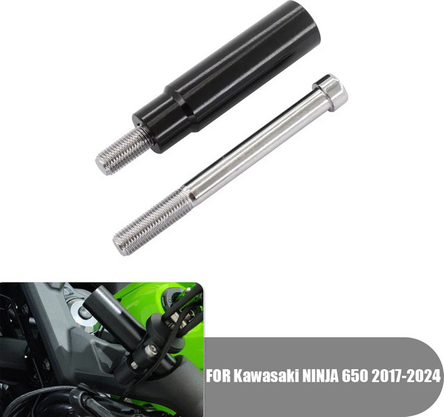 RSMINMOTO GPS-Navigations-Lenkerhalterungsverlängerung in Schwarz für Kawasaki Ninja 650, 1000, Z1000SX, Z1000, SX 1400 GTR, H2SX (Modelle 2018–2025) - Bild 1