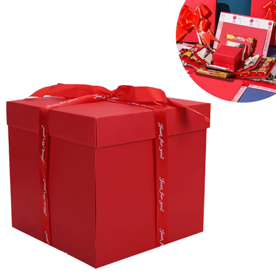 DIY Schmetterling Explosion Box in Rot als Geschenk für Valentinstag oder Geburtstag mit Fotoalbum-Funktion - Bild 4