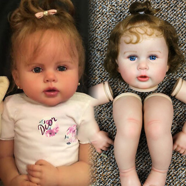 AnjoDoll George Reborn Baby Doll Kits, 22 Zoll, DIY leere Neugeborene Baby Doll Teile - Bild 1