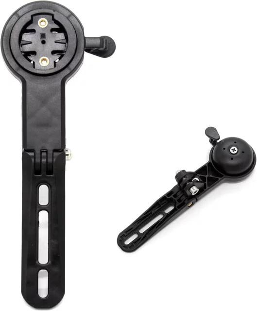 ZTTO Fahrradcomputer-Halterung mit Klingel und GoPro-Kamera-Halterung in Schwarz für Garmin, Cateye und Bryton - Bild 1