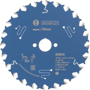 Bosch Expert for Wood Kreissägeblatt mit Carbide-Spitzen für Holz und Metall, Durchmesser: 140 mm, Bohrung: 20 mm, Dicke: 1,8 mm, 24 Zähne - Bild 1