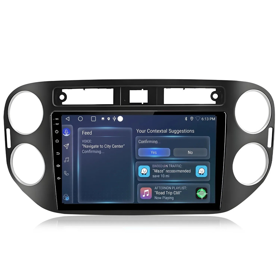 Junsun Autoradio für VW Tiguan 2007 bis 2016 mit GPS, Bluetooth und Wi-Fi in Schwarz - Bild 2
