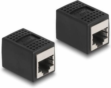 Delock RJ45 Netzwerk Adapter Ethernet LAN 1x RJ45-Buchse zu 1x RJ45-Buchse Schwarz - Bild 1