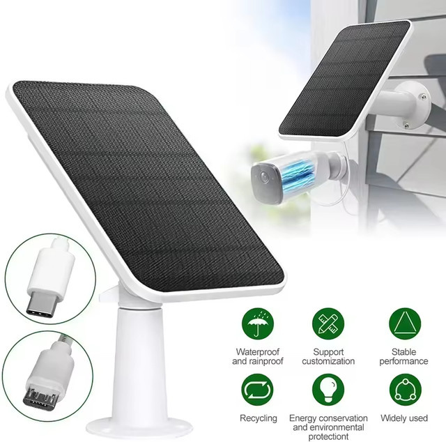 Eufy Solarpanel 20W für EufyCam 3/3C/2C/2Pro mit 3,3m Kabel in Schwarz - Bild 1