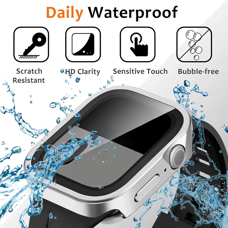 FancyWrist Schutzhülle aus Aluminiumlegierung und PC mit gehärtetem Glas für Apple Watch 11 10 9 8 7 6 5 Ultra 44 45 46 42mm - Bild 3