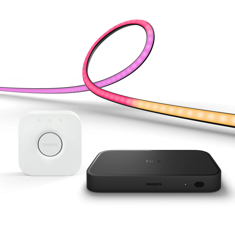 Philips Hue Sync Set: Play Gradient Lightstrip 75 Zoll, Hue Sync Box 8K und Bridge in Multicolour (RGBIC LED) - Bild 1