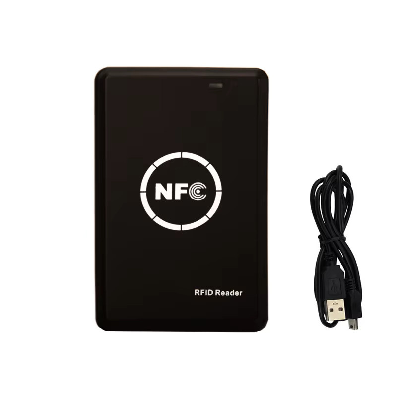 HACHANLUN RFID-Kopierer und NFC-Smartcard-Duplikator mit 13,56 MHz und 125 kHz, USB-Leser und Schreiber für UID, T5577 und EM4305, Schwarz - Bild 2