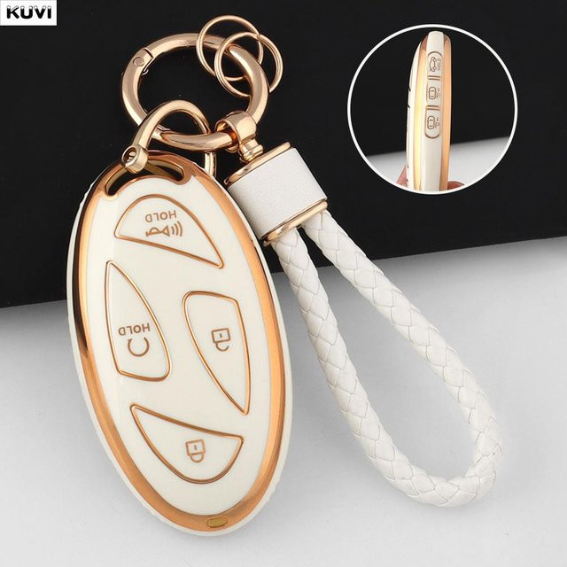 TPU Auto Smart Key Hülle Abdeckung für Hyundai Kona EV Grandeur GN7 Ioniq 6 in Weiß - Bild 1