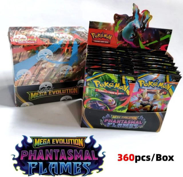Bandai Pokémon Mega Evolution Phantasmal Flames, Sammelkarten, Nachfüllpack, Englisch, ab 6 Jahren - Bild 1