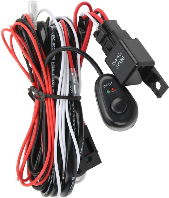 Koogeelife Automobil Scheinwerferschalter Kabelbaum AA1103 12V Schwarz zur Nachrüstung von Nebelscheinwerfern - Bild 1