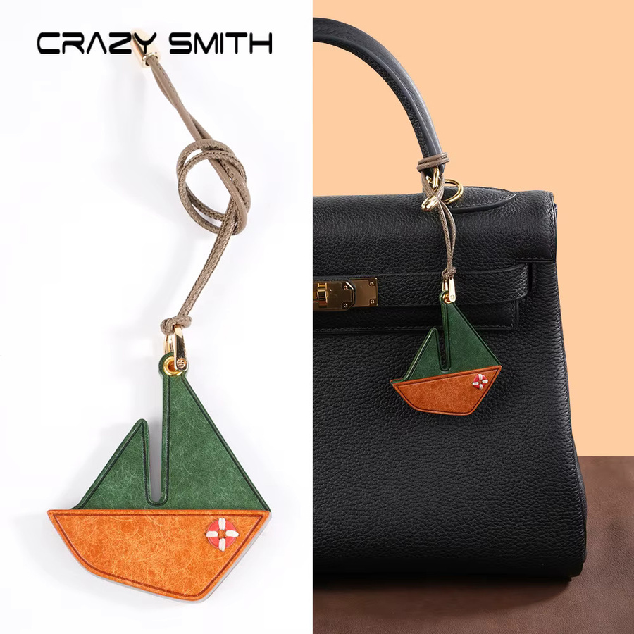 CRAZYSMITH Taschenanhänger Leder, Segelboot, Unisex - Bild 6