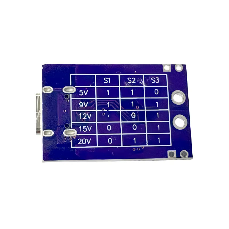 AEVYVKV USB-C PD QC AFC Schnellladungs-Triggermodul mit Digitalanzeige, einstellbar von 5-20V für Laptops, Blau - Bild 3