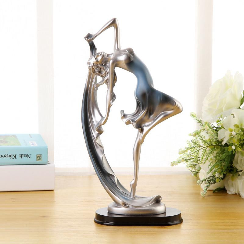 Moderne Tanzende Mädchen Figur als Ballett Skulptur aus Harz für deine Wohnkultur und als elegantes Desktop Ornament von Household supplies MH - Bild 2
