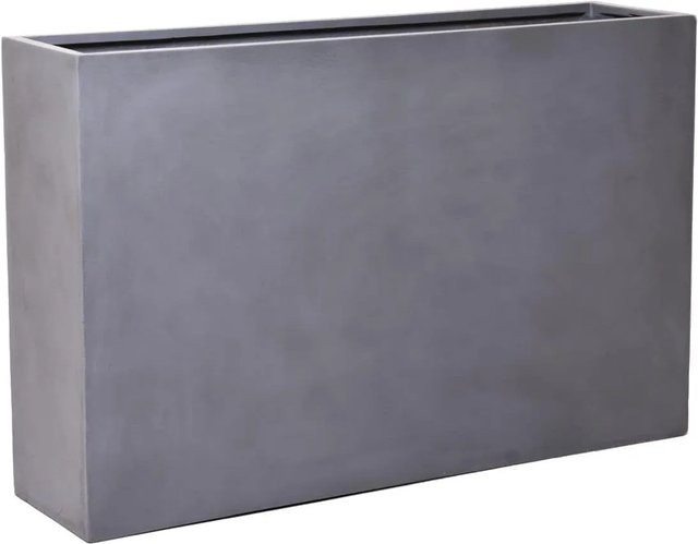 Vivanno Pflanzkübel Elemento Raumteiler aus Fiberglas in Betongrau, B/T/H: 117 x 30 x 75 cm - Bild 1