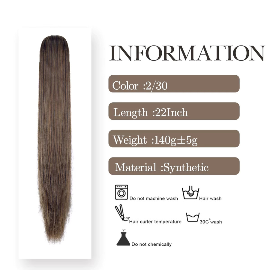 BUDABUDABUDA Pferdeschwanz-Haarverlängerung, blond, synthetisch, Damen - Bild 2