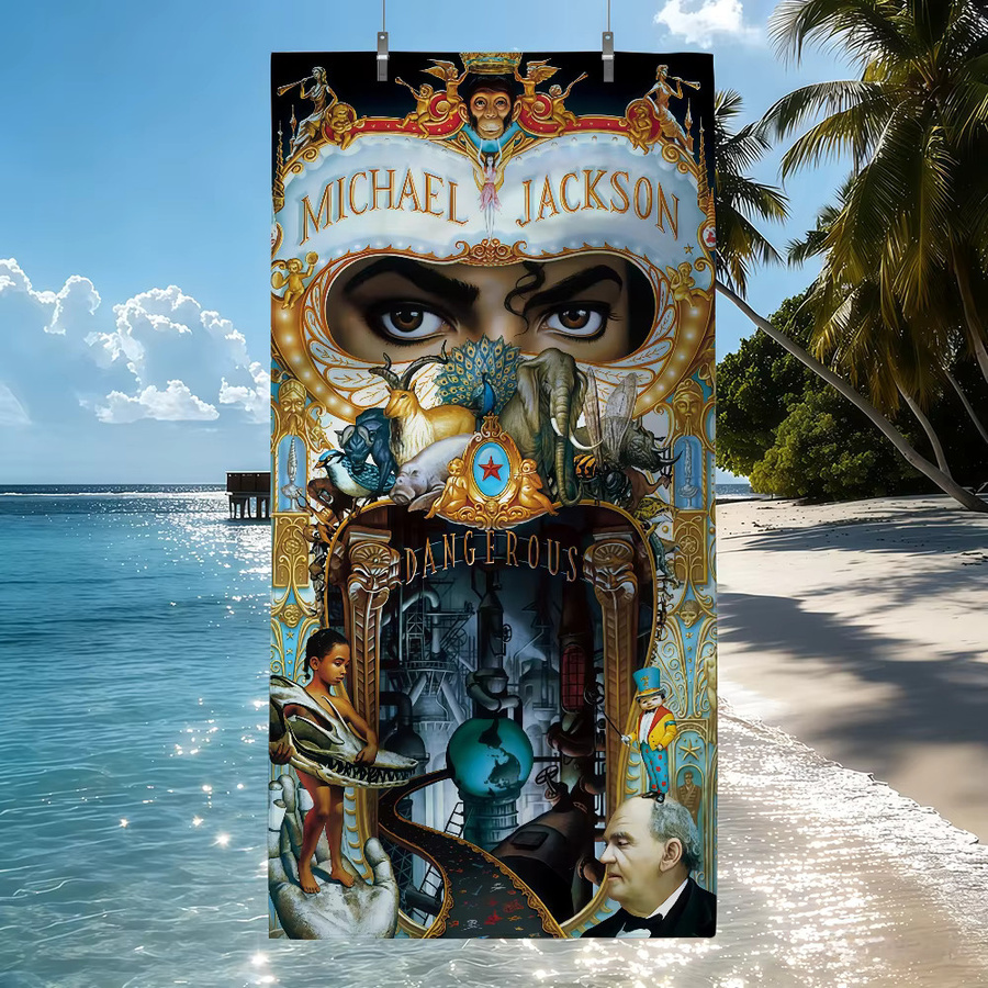 Singer M-Michael J-Jackson Handtuch und Strandtuch in Multicolour - Bild 4
