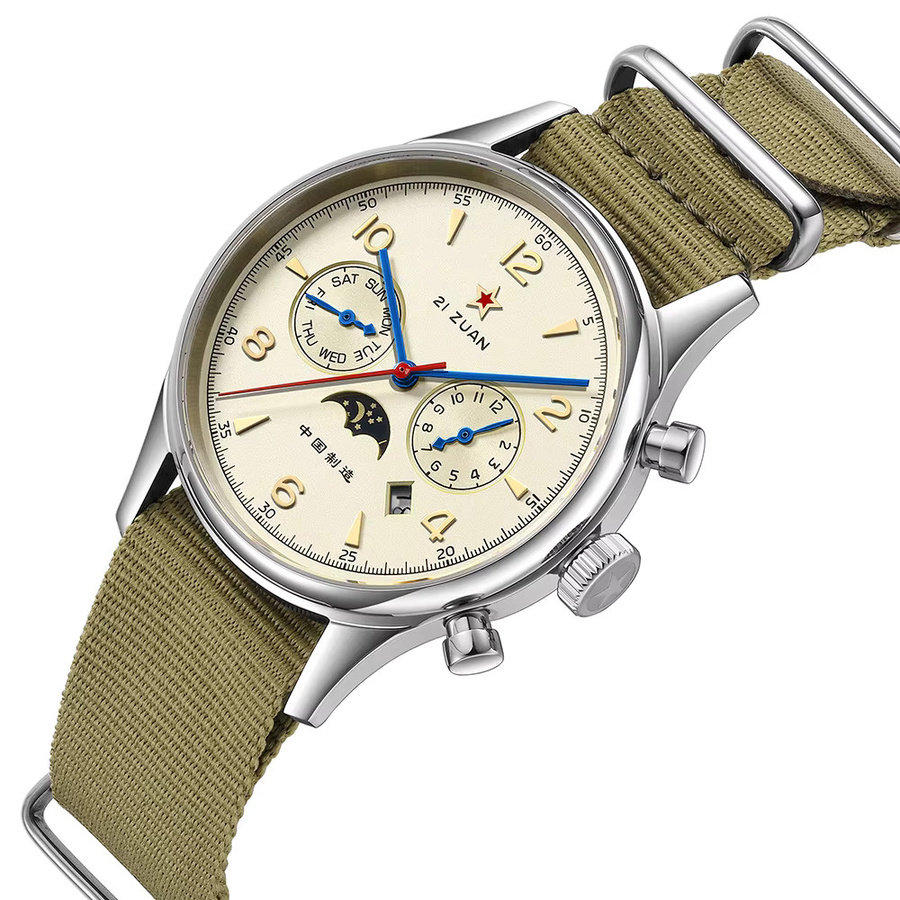 SEAKOSS Armbanduhr, Handaufzug, Edelstahl, Weiß, Herren - Bild 2