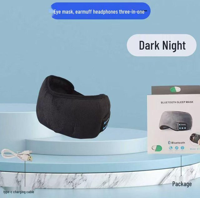 Chose One Bluetooth Schlafmaske mit Kopfhörern in Schwarz, lichtundurchlässig und kabellos für Musik und Telefonate - Bild 1