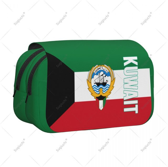 Schlamassel mit Kuwait-Flagge 3D Design Federmäppchen aus Oxford-Gewebe in Mehrfarbig - Bild 1