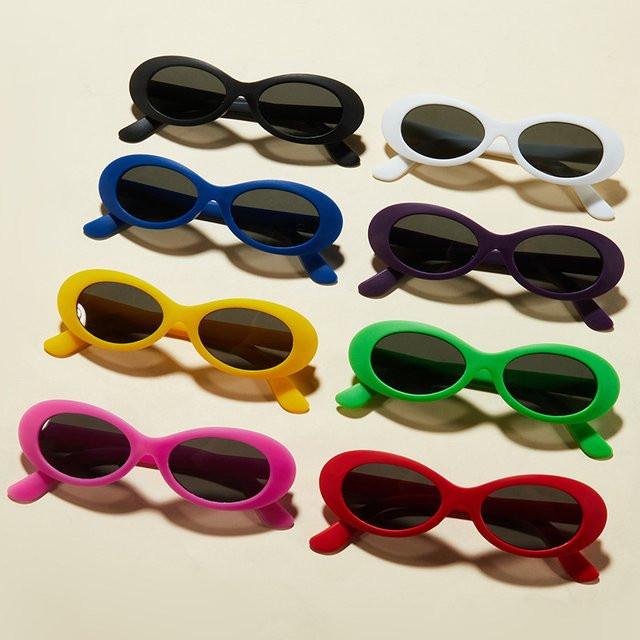CHUYONG Sonnenbrille, Kids, Oval, Vollrand, Kunststoff, weiß, schwarz - Bild 1