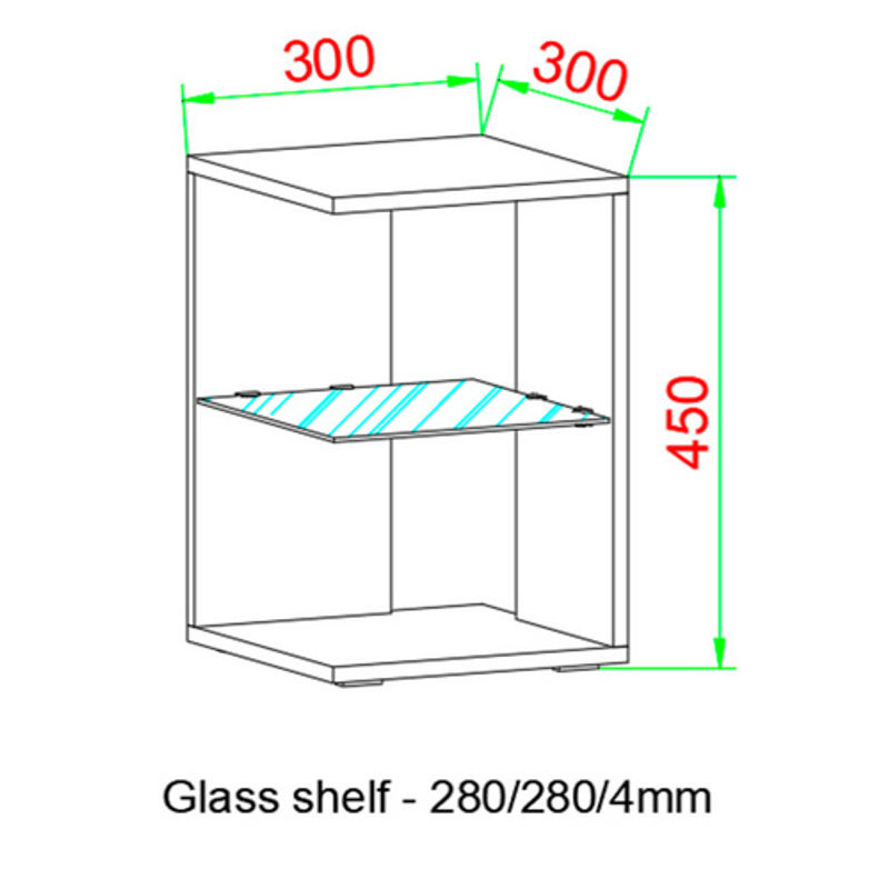 VCM Beistelltisch Elani aus Holz und Glas in Weiss, H x B x T: 45 x 30 x 30 cm - Bild 3