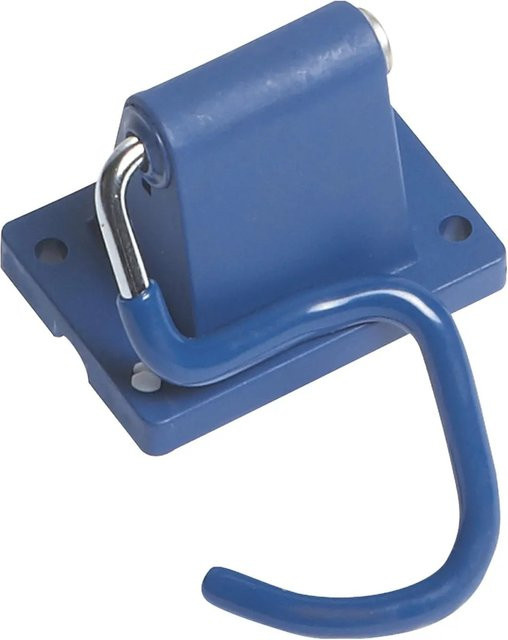 LUX-TOOLS Gerätehalter Comfort Wandhaken aus Edelstahl mit PVC-Beschichtung in Blau - Bild 1