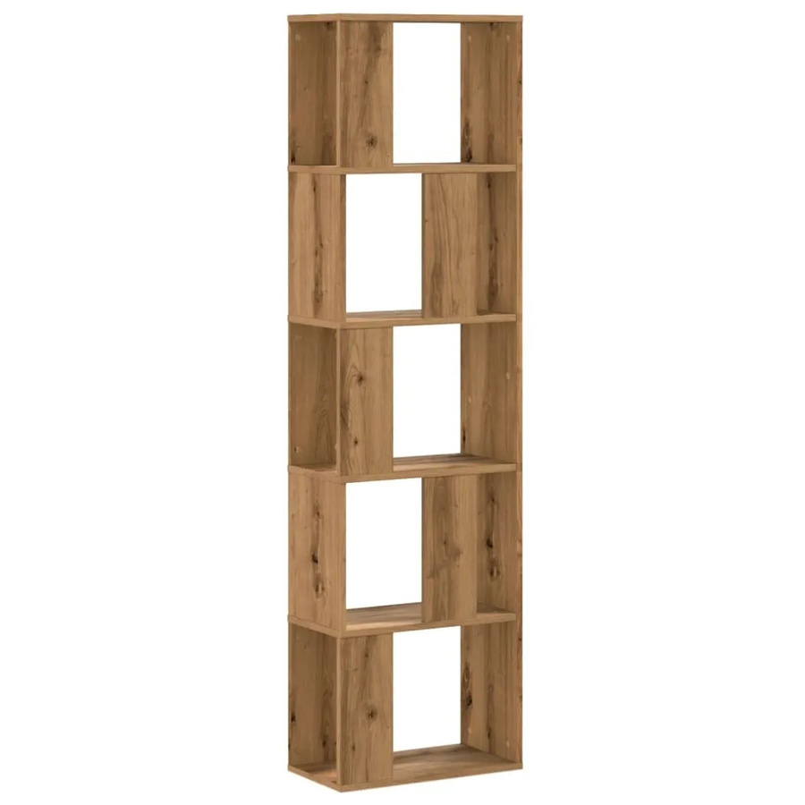 vidaXL Bücherregal aus Holzwerkstoff in Artisan-Eiche, Braun, B/T/H: 45 x 23,5 x 162,5 cm - Bild 2