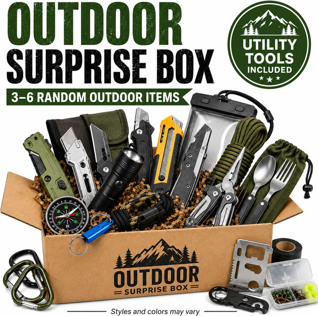 Handwerkzeug-Überraschungsbox mit 3 bis 6 zufälligen Werkzeugen im Set, DIY und Heimwerker-Werkzeugset-Bundle, mehrfarbig - Bild 1