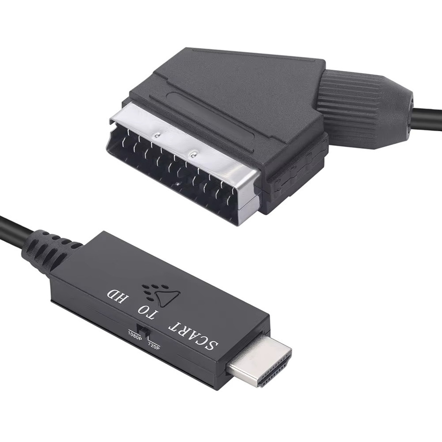ALLOYSEED Scart zu HDMI Konverter Adapter mit 1080P Video und Audio Unterstützung, Schwarz, Länge: 1 m - Bild 5
