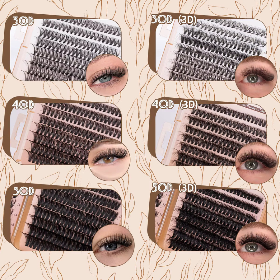 SEEUI Wimpern-Cluster-Set, Wimpernverlängerungs-Kit mit Kleber, Versiegelung und Pinzette - Bild 3