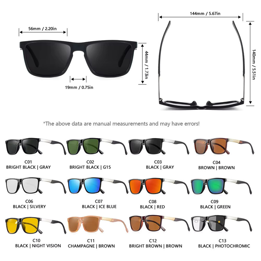 CRIXALIS Sonnenbrille, Vollrand, Square, Schwarz, Unisex, polarisiert - Bild 4