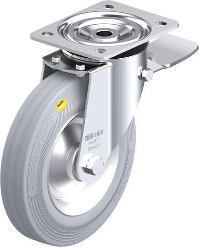 Blickle Lenkrolle 94847 L-RD 202R-ST-VLI mit Feststeller, Farbe Grau, Rad-Durchmesser: 20 cm, Tragfähigkeit: 350 kg - Bild 1