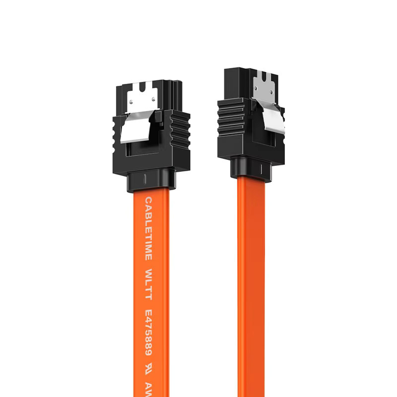 CABLETIME SATA 3.0 HDD-Festplattenkabel 6Gbps Datenkabel für SSD in Orange - Bild 5