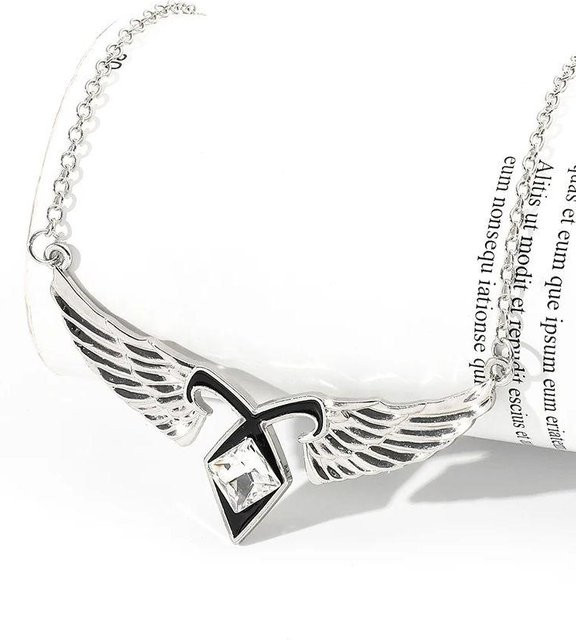 Halskette The Mortal Instruments City of Bones, Anhänger, Messing, Weiß, Damen - Bild 1