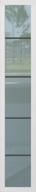 Splendoor Seitenteil für Thermospace Haustür in Weiß mit Aluminium und Glas, Breite: 250-300 mm - Bild 1
