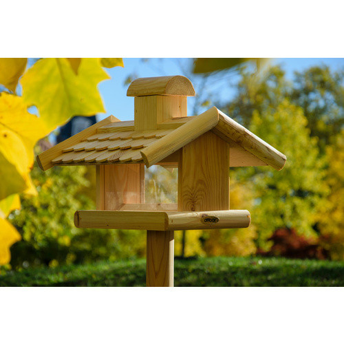 DOBAR Vogelfutterhaus aus Kiefernholz und Kunststoff in Natur/Beige - Bild 2