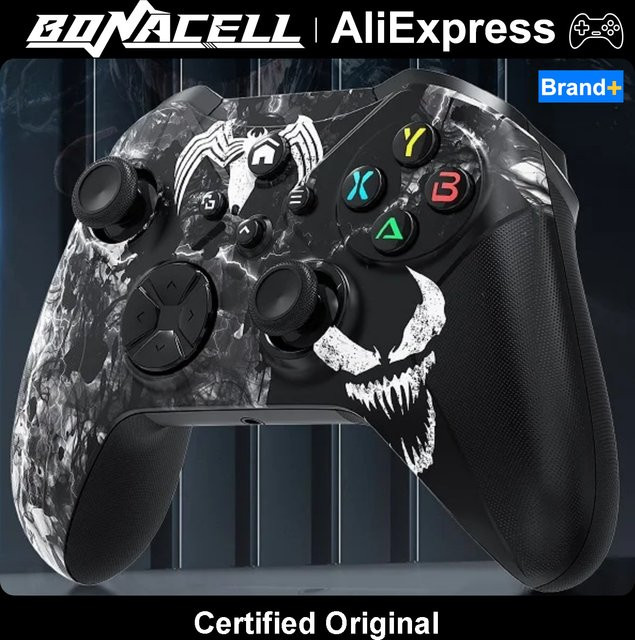 Bonacell Controller für Xbox One S/X, Series S/X und PC in Schwarz mit 6-Achsen-Gyrosensor, Doppelvibration und Turbo-Funktion - Bild 1