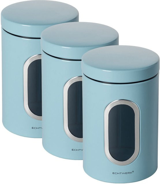 ECHTWERK Vorratsdose zylinderförmig, hellblau, 1,4 l, B: 11 cm, T: 18 cm, H: 18 cm - Bild 1