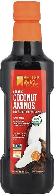 betterbody foods Bio-Kokosnuss-Aminos Sojasaucen-Ersatz 500 ml - Bild 1
