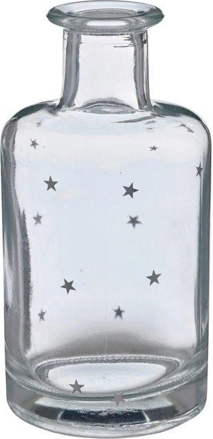 Mömax Dekovase Stern in Silber und Transparent aus Glas, B/T/H: 15,0 x 7,0 x 7,0 cm - Bild 1