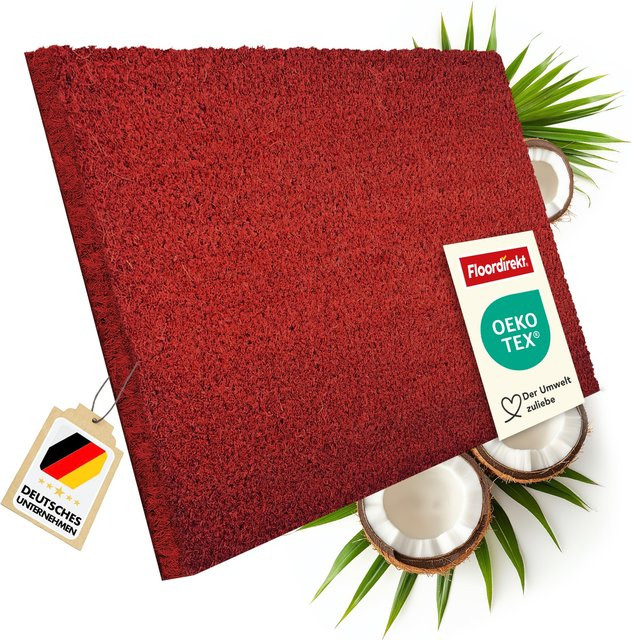 KARAT Kokosmatte Fußabtreter Rot B/T: 40 x 60 cm, Höhe: 3 cm - Bild 3
