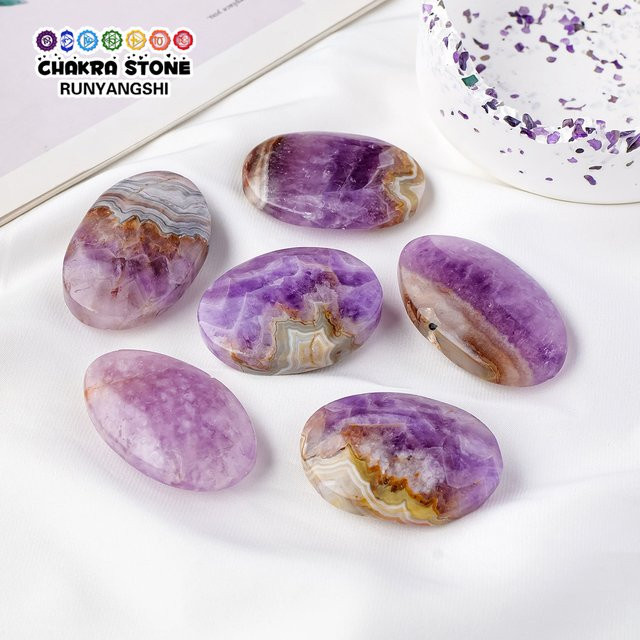 Runyangshi Traum Amethyst Kristall Palmstein in Lila - Bild 1