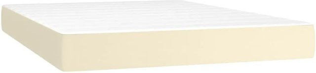 vidaXL Taschenfederkernmatratze H3 in Creme mit Kunstleder Bezug, B/T/H: 140 x 190 x 20 cm - Bild 1