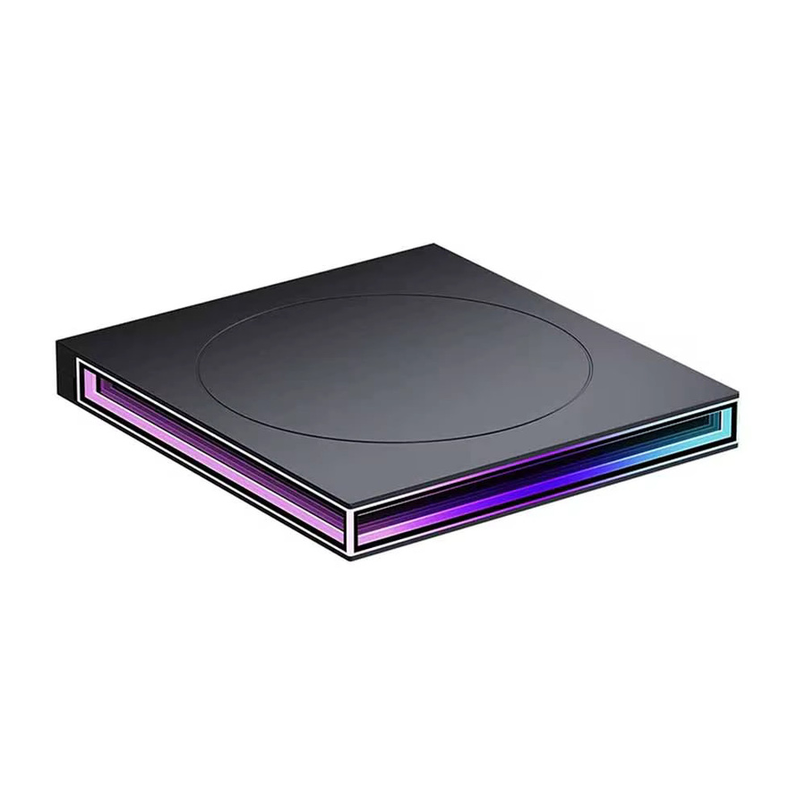 Cynzo ARGB Infinity-Spiegel Figurenständer Basis in Schwarz für 120mm Computer-Gehäuselüfter mit AURA SYNC Montagehalterung - Bild 3