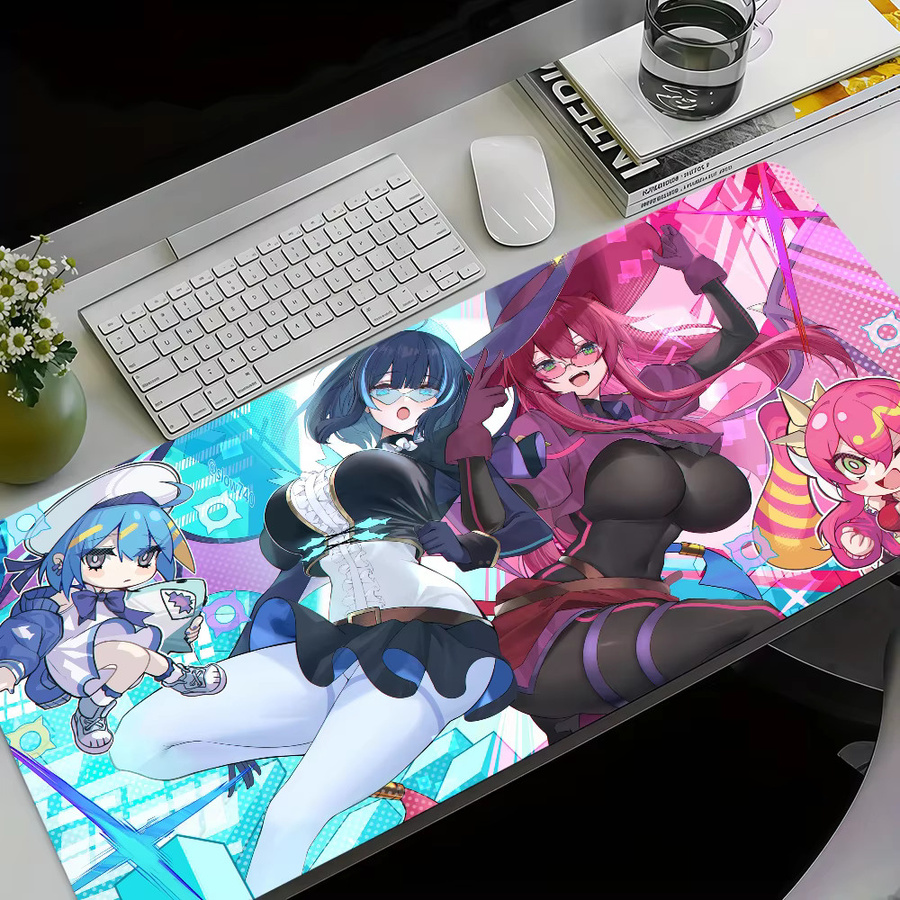 Yu Gi Oh Live T-Twin Kisikil Mauspad in Lilla und Multicolour, rutschfestes und verdicktes Gaming-Mauspad mit Schreibkante für Büro und Studium - Bild 3