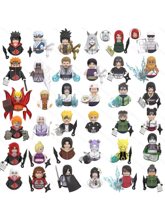 Bandai Naruto Anime Mini Humanoide Baustein-Figuren, 41-teiliges Set - Bild 2